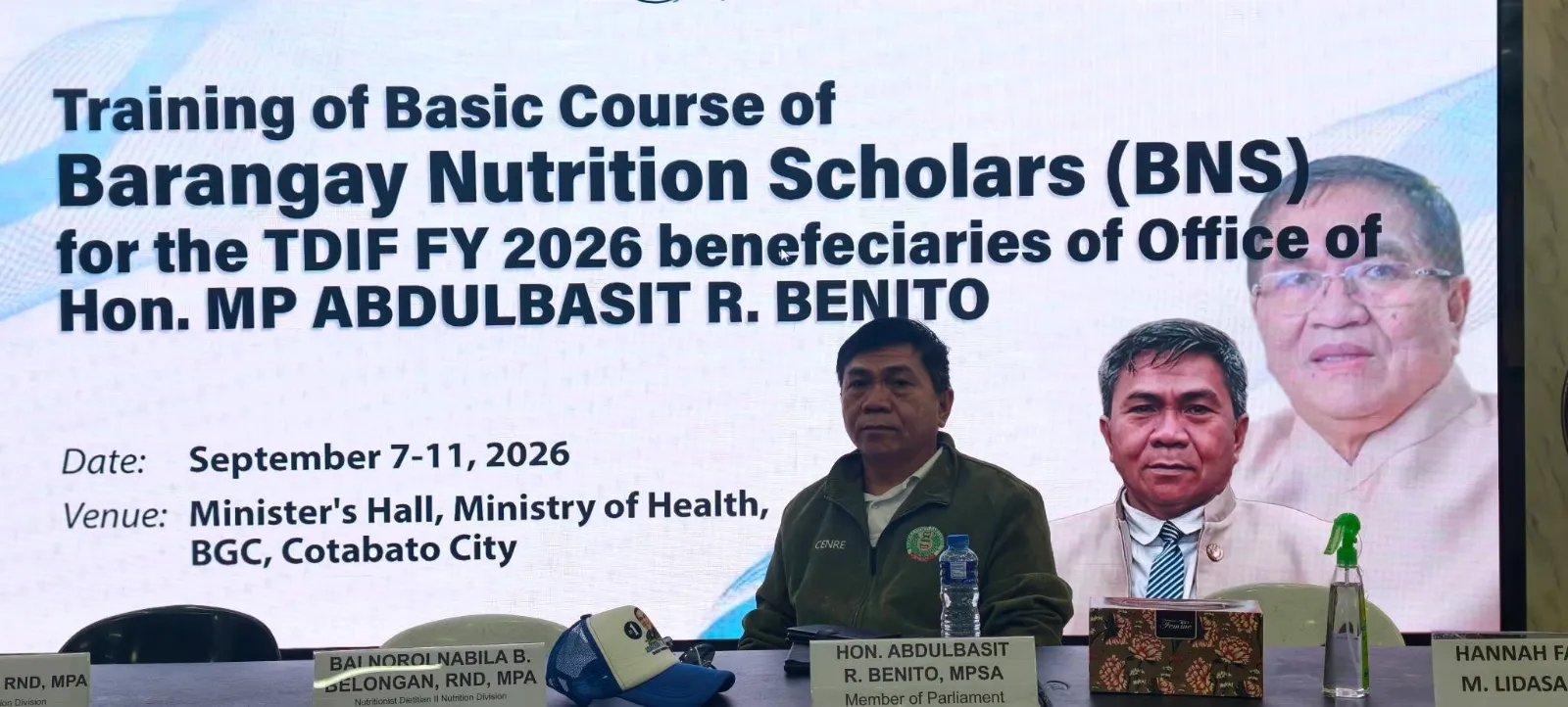 MP Benito Underscores Role of Barangay Nutrition Scholars in Strengthening Grassroots Health Services