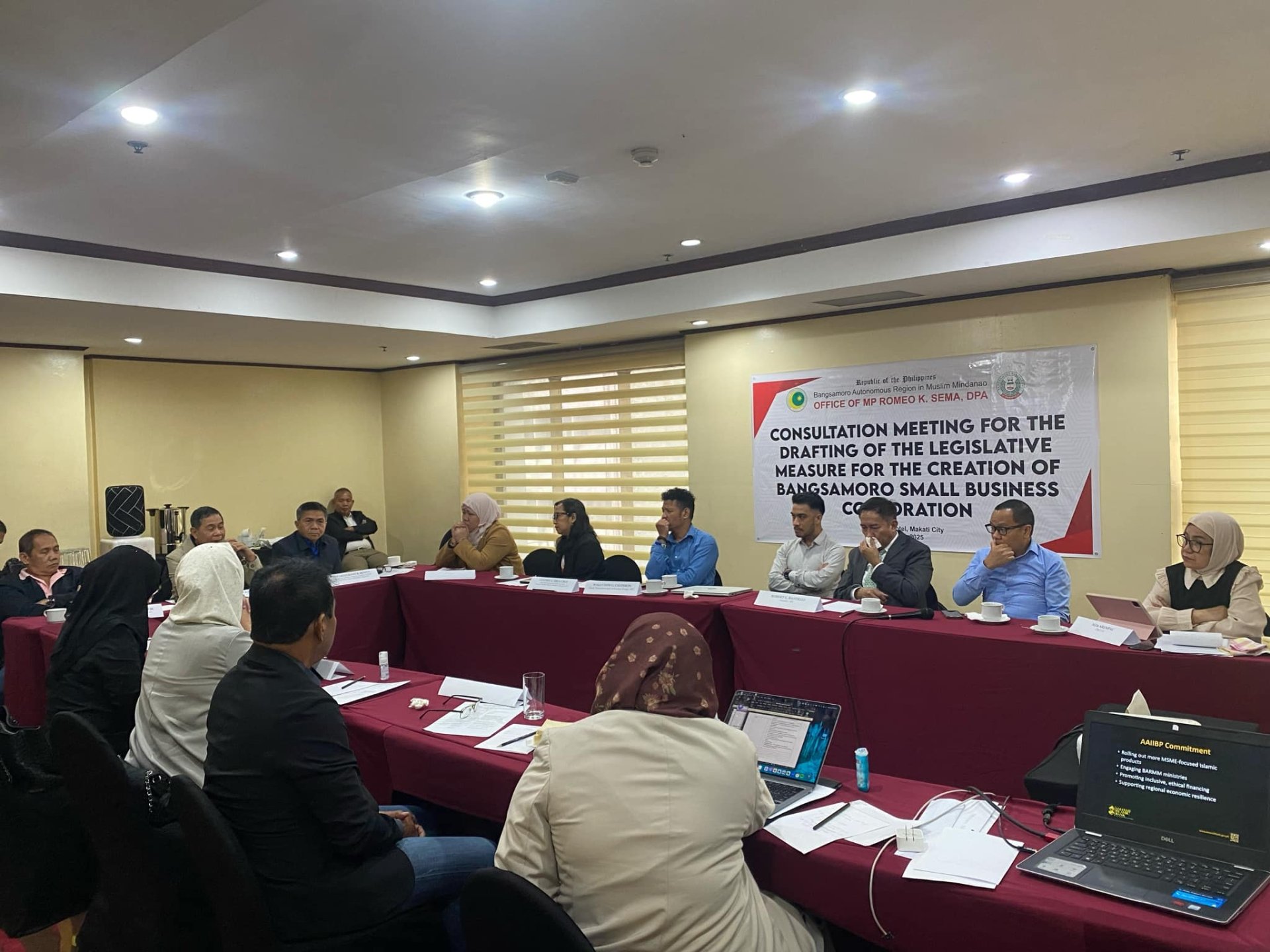 MP Abdulbasit R. Benito Joins Crucial Consultation on Proposed Bangsamoro Small Business Corporation